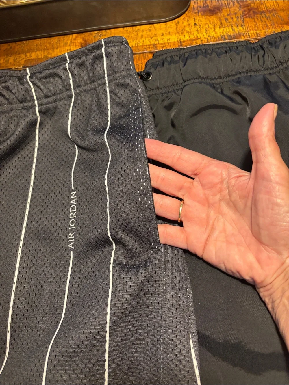 2 pair Jordan Black Men's Dual-Layer Athletic Shorts